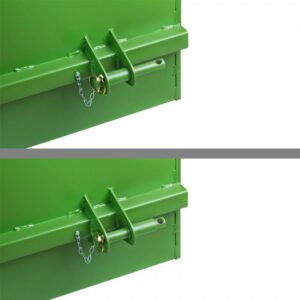 Benne 3 points pour tracteur - dispositif de bascule - 1200 S vert – Image 2